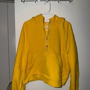 Lululemon Athletica Scuba Yellow Half-Zip Sweatshirt